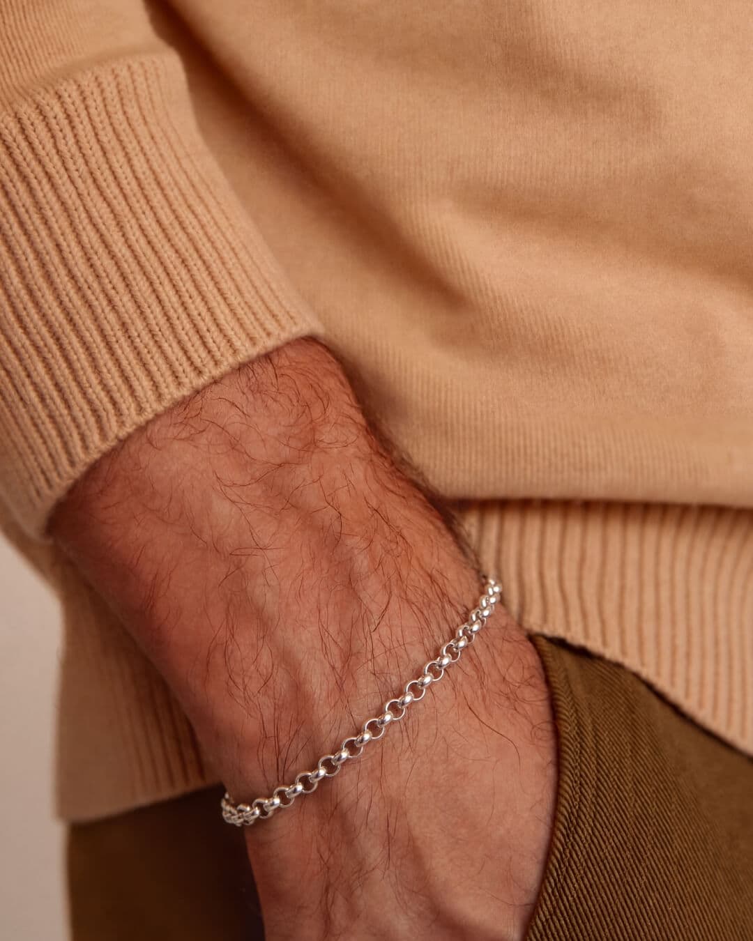 Rolo Bracelet in white gold