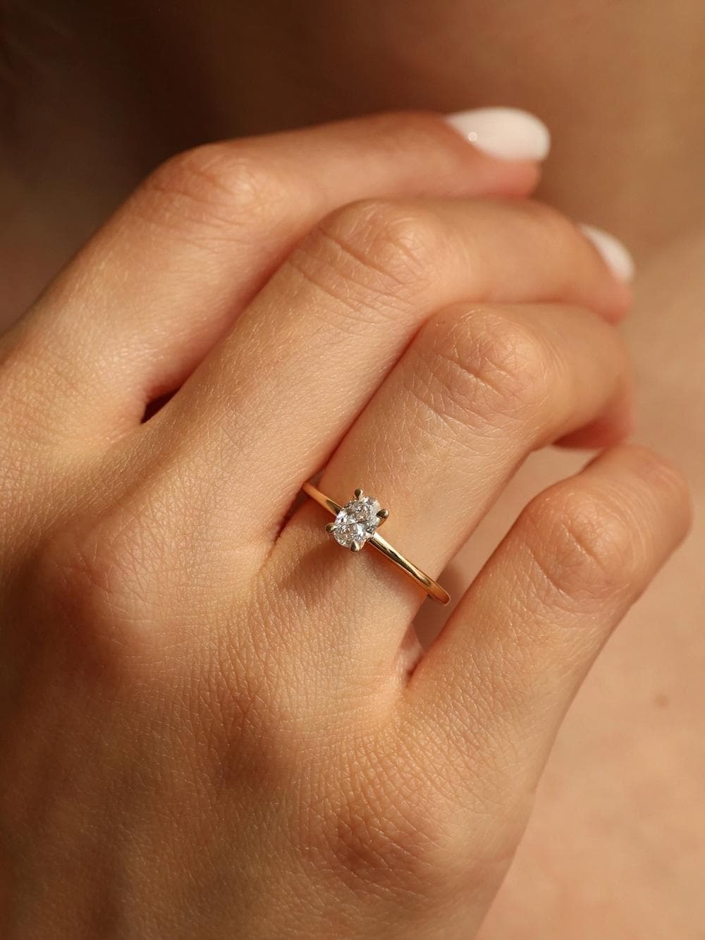 Classic Oval Cut Ring on hand v2