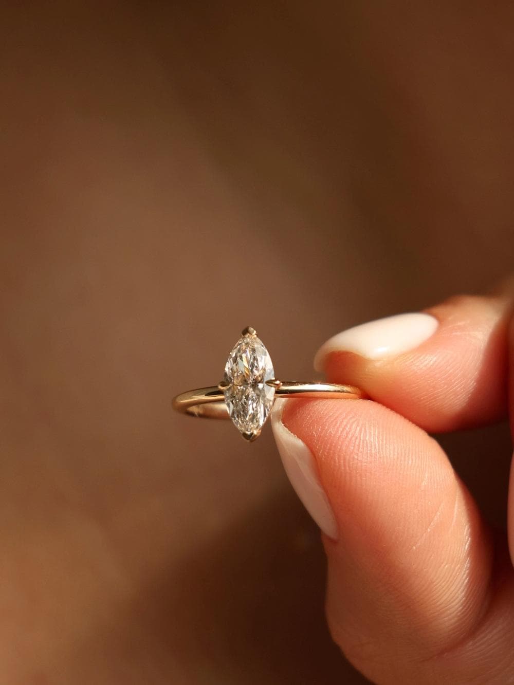 Classic Marquise Cut Ring studio view