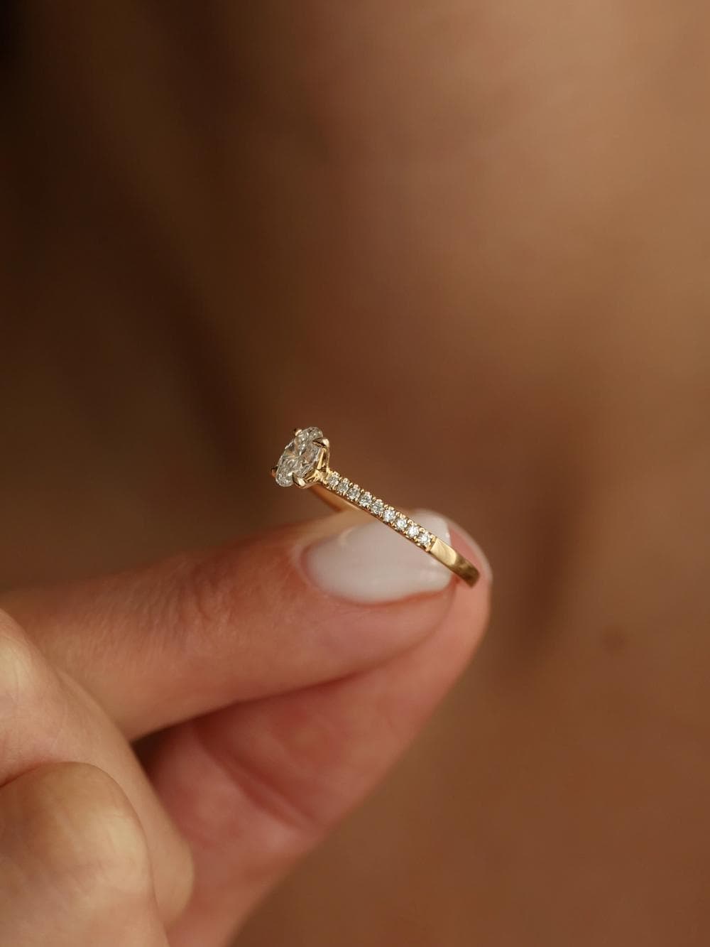 Pavé Oval Cut Ring studio view v2