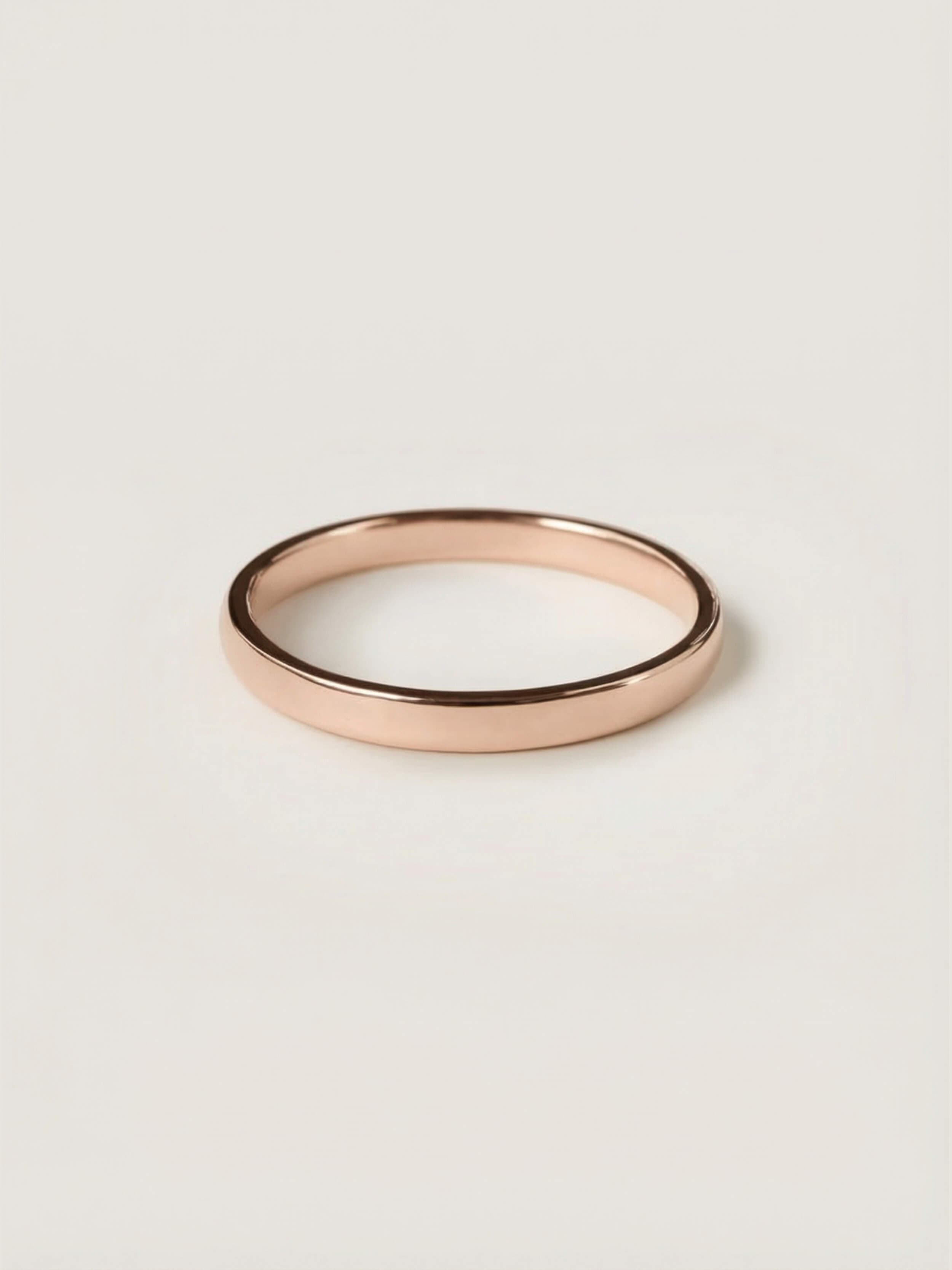 Classic 2mm Wedding Ring in Rose Gold