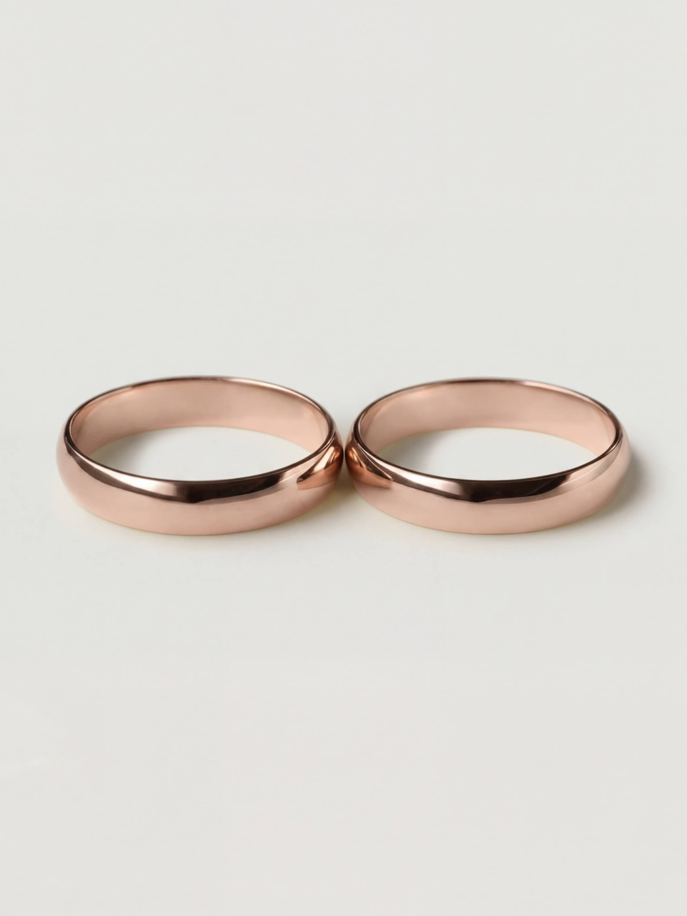 Classic HR 5mm Duo Wedding Rings in Rose Gold