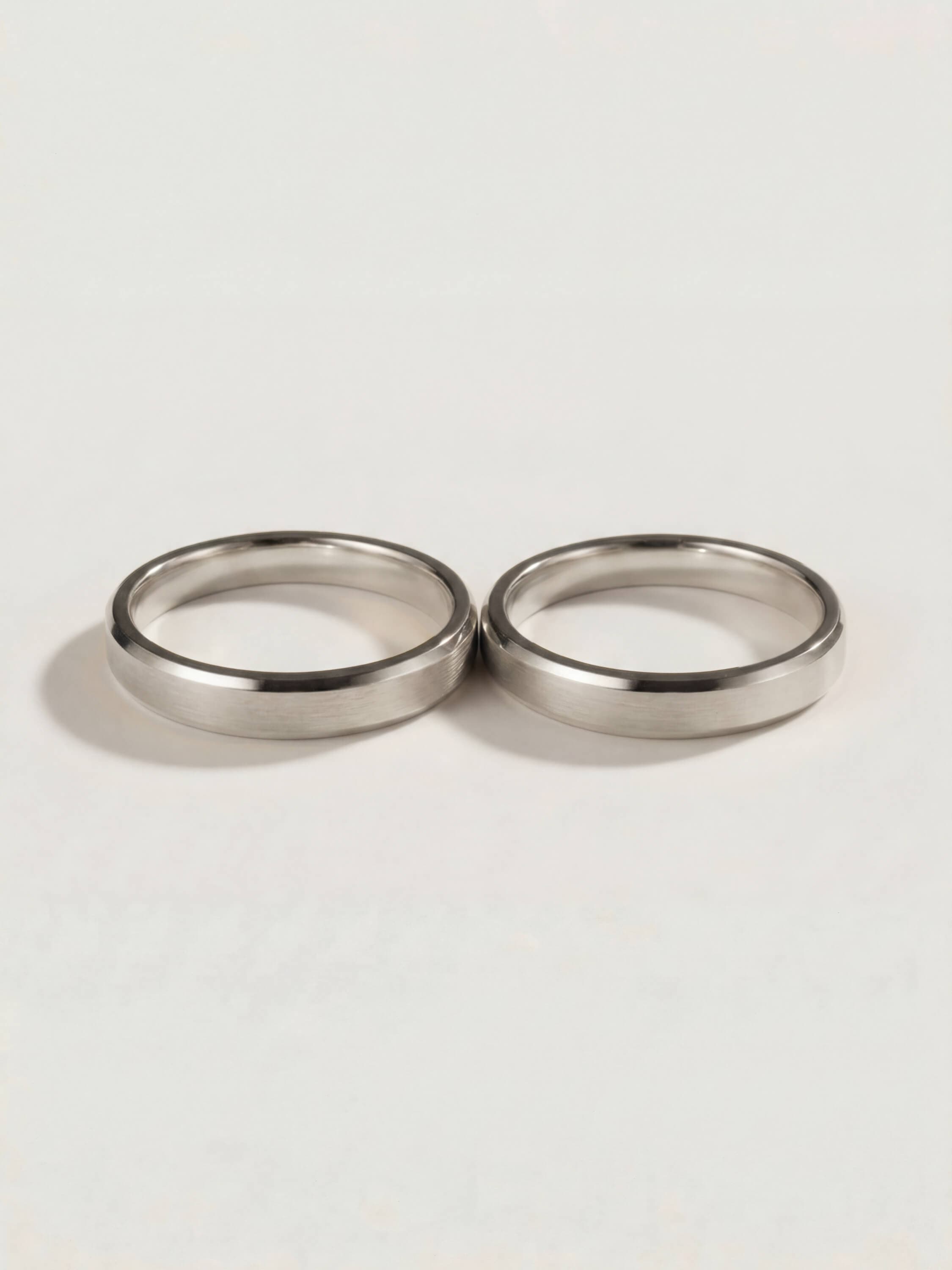 Summit Duo Wedding Rings in White Gold